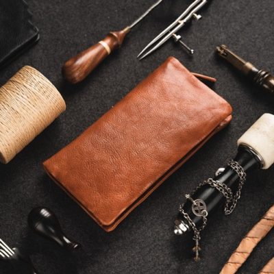 mẫu ví da nam handmade