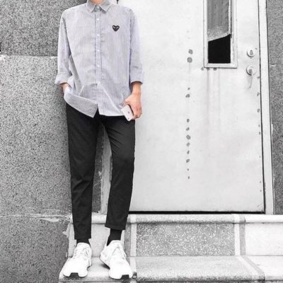 phối đồ với quần baggy
