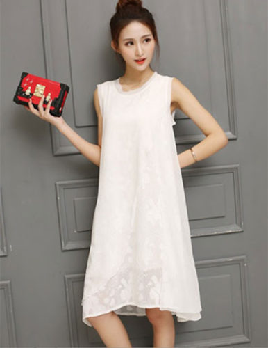 Mua Online Váy trắng suông hàn quốc  Khuyến mãi giá rẻ 500000 đ