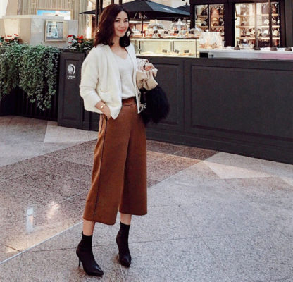 mix đồ với giày boot nữ cổ thấp
