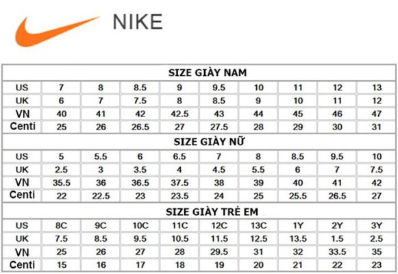 size giay nike viet nam