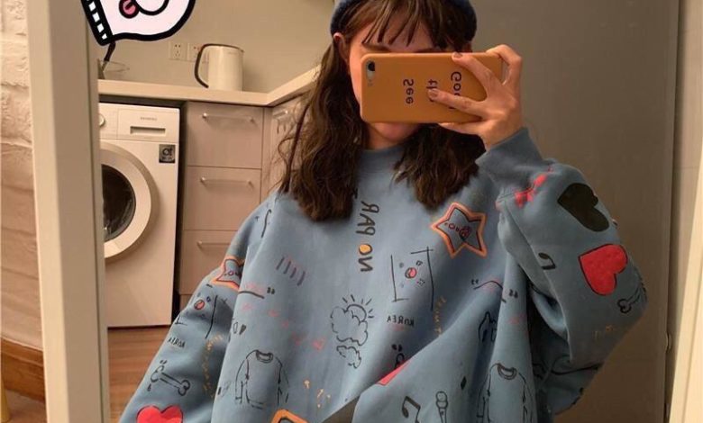 áo sweater form rộng
