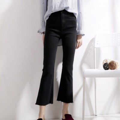 cách phối đồ với quần ống loe