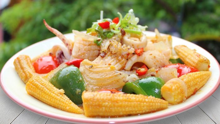 mực xào