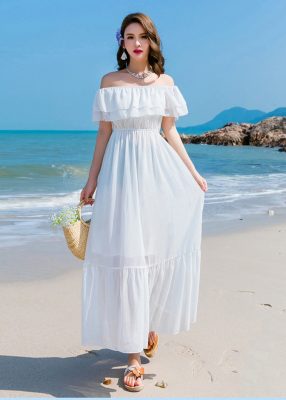 váy maxi đi biển cho người béo