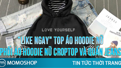 “LIKE NGAY” TOP Áo Hoodie Nữ + Cá tính với áo hoodie nữ croptop và quần jeans
