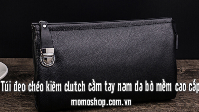 Túi đeo chéo kiêm clutch cầm tay nam da bò mềm cao cấp